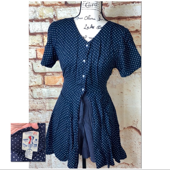 Vintage Pants - STUDIO 25 | VINTAGE 1980s | Polka Dot Romper